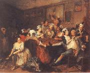 William Hogarth A Rake-s Progress,Tavern Scene oil on canvas